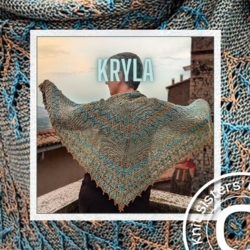 Strik Kryla – et stort og smukt sjal i to farver. Lær teknikker som Echo knitting og dip stitches på et onlinekursus hos Knit Sisters’ Classroom.