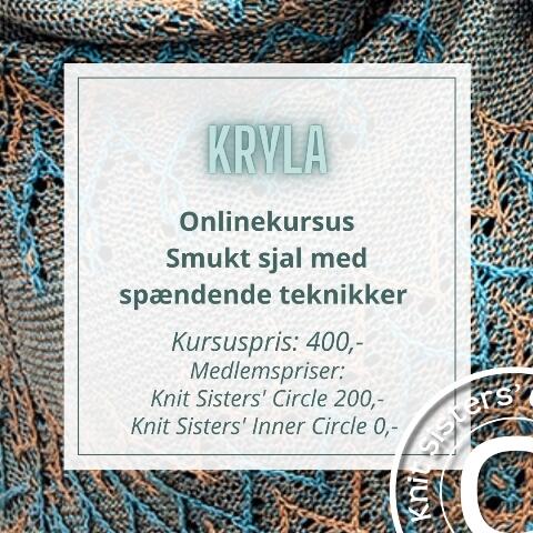 Onlinekursus i sjalet Kryla – med spændende teknikker, grafisk struktur og stærkt farvespil. Perfekt for dig, der vil lære nyt og strikke med mening.