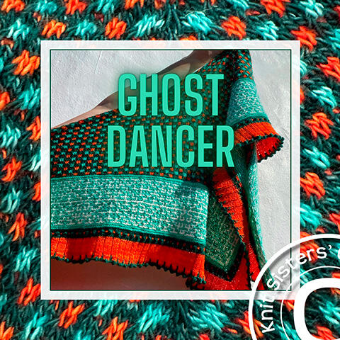 Ghost Dancer – et online strikkekursus fra Knit Sisters’ Classroom. Dyk ned i farver, teknikker og fællesskab. Jeg guider dig hele vejen Du skal blot kunne strikke ret og vrang.