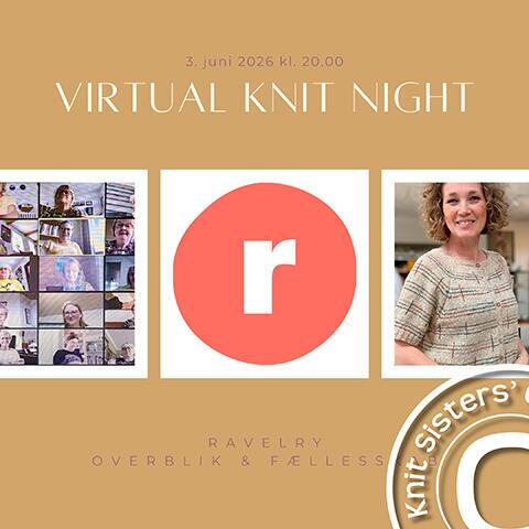 Virtual Knit Night den 3. juni 2026: Lær at bruge Ravelry til at finde opskrifter, organisere projekter og blive en del af et globalt strikkefællesskab.