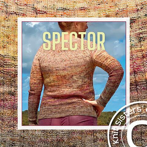 Spector pullover – online strikkekursus hos Knit Sisters’ Classroom. Strik en smuk, veldesignet bluse med mulighed for unikke farvefades.