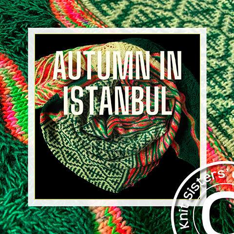 Autumn in Istanbul – online strikkekursus september/oktober 2026 med fokus på sjal, farver og teknikker.