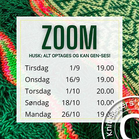 Zoom-undervisning på Autumn in Istanbul online strikkekursus – alle lektioner optages og kan genses.